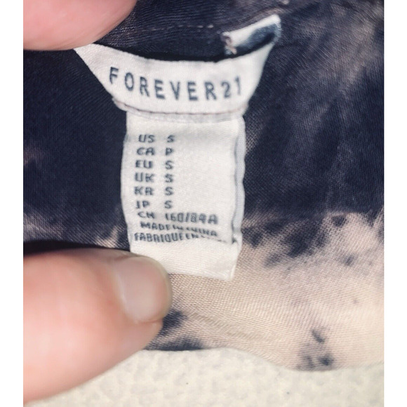 Sz S Forever 21 Tie Dye Top Tank Lattice Back Studs Neckline Boho Hippy Top EUC - Picture 9 of 14